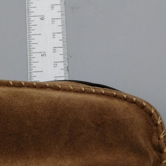 Muk Luks Mens Slippers Brown Loafer‎ Slip On Faux Fur Lining Flat Small 8-9 NEW - Picture 7 of 10